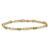 10k Yellow Gold and Rhodium Over 10k Yellow Gold Diamond and Peridot Bracelet