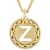 Cardano Initial Z Pendant Necklace In 18K Gold Over Bronze