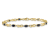 14k Yellow Gold and Rhodium Over 14k Yellow Gold Diamond and Oval
Sapphire Bracelet