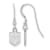 Rhodium Over Sterling Silver NHL Vegas Golden Knights LogoArt Dangle Earrings