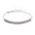 Ruby and White Topaz Sterling Silver 3-Row Bolo Bracelet