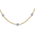 18K Yellow Gold 1.5mm Diamond Stations 18 Inch Necklace