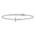 Rhodium Over 14k White Gold Diamond Sideways Letter T Bracelet
