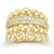 Rachel Zoe CZ Multi-Row Stacked Statement Ring in 14K Gold Over Sterling Silver