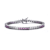 Pink And White CZ Tennis Bracelet In Sterling Silver