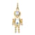 10k Yellow Gold White Diamond Simulant April Birthstone and Clear Cubic
Zirconia Boy Charm