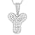 CZ Initial Y Bubble Letter Pendant Necklace In Sterling Silver 1.63ctw