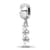 Rhodium Over Sterling Silver LogoArt Kappa Kappa Gamma Vertical Letter Bead