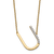 14k Yellow Gold and Rhodium Over 14k Yellow Gold Sideways Diamond
Initial U Pendant 18 Inch Necklace
