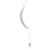 Sterling Statements Rhodium Over Sterling Silver Pave Moon Necklace with
Star Drop