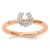 10K Rose Gold Over Sterling Silver Stackable Expressions Diamond
Horseshoe Ring 0.07ctw