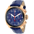 Christian Van Sant Men's Grand Python Blue Dial, Blue Leather Strap Watch