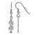 Rhodium Over Sterling Silver LogoArt Alpha Sigma Tau Small Dangle Earrings