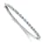 Rhodium Over 14k White Gold Blue Topaz and Diamond Bangle