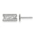 Rhodium Over Sterling Silver LogoArt Extra Small Post Earrings