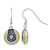 Rhodium Over Sterling Silver MLB LogoArt Milwaukee Brewers Enamel Earrings