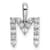 Rhodium Over 14K White Gold Lab Grown Diamond Letter M Initial Pendant