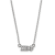 Rhodium Over Sterling Silver LogoArt Pi Beta Phi Extra Small Pendant Necklace