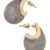 Riley Gold Tone Marbled Resin Gray Earrings