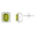 7x5mm Emerald Cut Peridot And Created White Sapphire 10k White Gold Halo
Stud Earrings