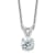 Rhodium Over 14K Gold 1 ct. 6.5mm Round D E F Pure Light Moissanite
Solitaire Pendant with Chain