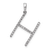 Rhodium Over 14K White Gold Diamond Letter H Initial Pendant