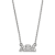 Rhodium Over Sterling Silver LogoArt Alpha Xi Delta Extra Small Pendant Necklace