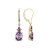 Purple Cubic Zirconia 18k Yellow Gold Over Sterling Silver February
Birthstone Earrings 6.56ctw
