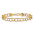 14k Yellow Gold 7mm Triple Link Charm Bracelet