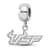 Sterling Silver Rhodium-plated LogoArt University of South Florida Small
Dangle Bead