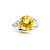 Citrine and White Topaz Sterling Silver Ring