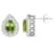 8x5mm Pear Shape Peridot And White Topaz Accent Rhodium Over Sterling
Silver Halo Stud Earrings