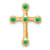 10k Yellow Gold 0.29 ctw Emerald Cross Slide Pendant