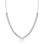 Rachel Zoe CZ Tennis Necklace with Rectangle Center Stone in Rhodium
Over Sterling Silver