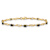 10k Yellow Gold Diamond and Oval Blue Sapphire Bracelet