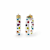 14K Yellow Gold Over Sterling Silver Acrylic and Hand Painted Enamel
Flat Illusion Hoops in Evil Eye