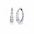 14K Yellow Gold Over Sterling Silver Acrylic and Hand Painted Enamel
Bamboo Illusion Hoops- Lavender