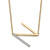 14k Yellow Gold and Rhodium Over 14k Yellow Gold Sideways Diamond
Initial N Pendant 18 Inch Necklace