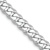 Rhodium Over 14k White Gold 5.75mm Solid Flat Beveled Curb 26 Inch Chain