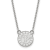 Rhodium Over Sterling Silver MLB LogoArt Texas Rangers Pendant Necklace