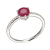 Red Ruby and Diamond 10k White Gold Ring 0.93ctw