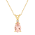 8x5mm Pear Shape Morganite with Diamond Accent 14k Yellow Gold Pendant
With Chain