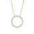 Lab-Grown Diamond Initial O Necklace In 14K Gold Over Sterling Silver 0.50ctw