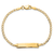 14k Yellow Gold Flat Curb Link ID Bracelet