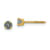 14k Yellow Gold Children's 3mm Alexandrite Simulant Stud Earrings
