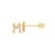 14k Yellow Gold Initial Earrings -M