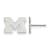 Rhodium Over Sterling Silver  LogoArt University of Michigan Extra Small
Post Earrings