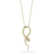 Sterling Statements 14K Yellow Gold Over Sterling Silver  CZ Snake Necklace