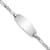 Rhodium Over 14k White Gold Oval Figaro Link ID Bracelet
