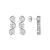 White Cubic Zirconia Platinum Over Silver April Birthstone Earrings 8.10ctw
